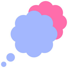 Speech balloons icon, flat style vector illustration