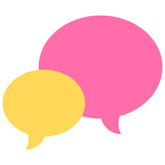 Speech balloons icon, flat style vector illustration