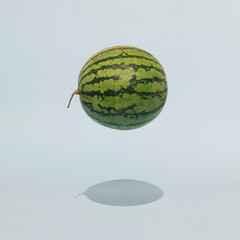 Levitating Green Watermelon minimal concept