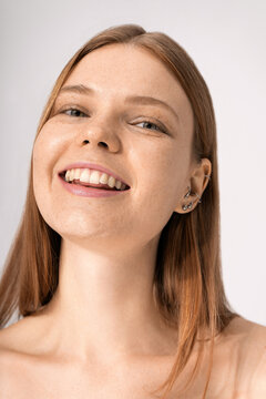 Natural emotional portrait of young woman 