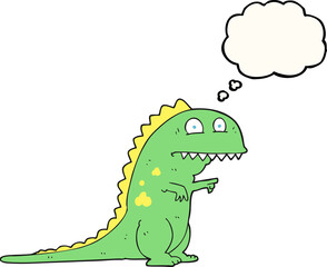 thought bubble cartoon dinosaur