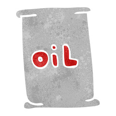 retro cartoon oil drum