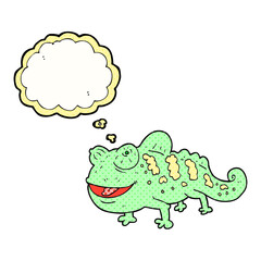 thought bubble cartoon chameleon
