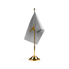 Small national flag of the Cyprus on a white background