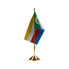 Small national flag of the Comoros on a white background