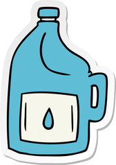 sticker cartoon doodle of a large drinking bottle