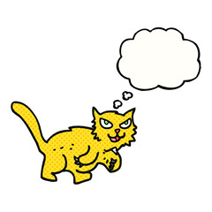 thought bubble cartoon cat