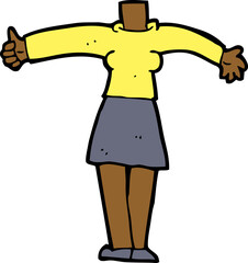 cartoon female body (add photos or mix and match cartoons)