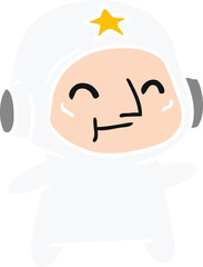 cartoon of an older astronaut