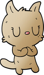 cartoon doodle happy cat