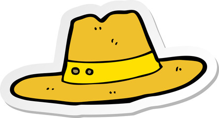 sticker of a cartoon hat