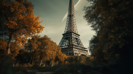 The Eiffel Tower in Paris, France. AI generated