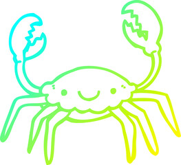 cold gradient line drawing cartoon crab