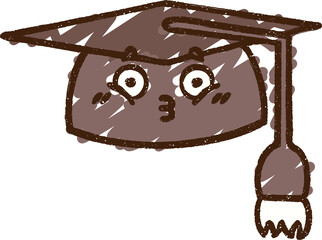 Graduation Cap Chalk Drawing