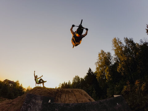 Two Friends Have Fun In The Summer
