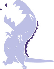 cartoon doodle roaring t rex