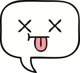 cute cartoon speech bubble