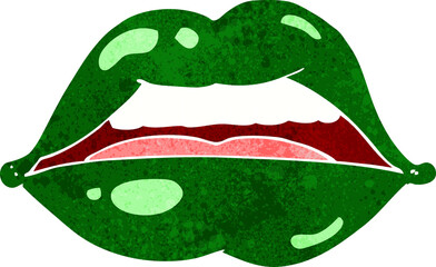 cartoon sexy halloween lips symbol