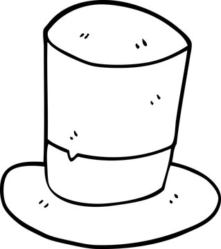 recommend clip art: line drawing cartoon top hat
