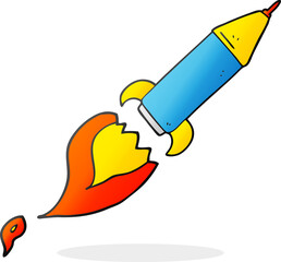 cartoon rocket