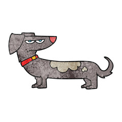 textured cartoon annoyed dog