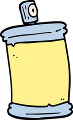 hand drawn doodle style cartoon spray can