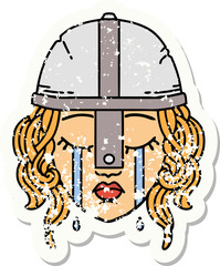 crying human fighter grunge sticker