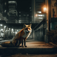 urban fox night