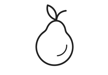 Line pear icon. Vector illustration
