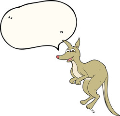 speech bubble cartoon kangaroo