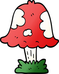 cartoon doodle mushroom