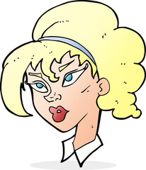 cartoon pretty woman