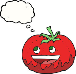 thought bubble cartoon tomato
