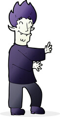 cartoon excited vampire