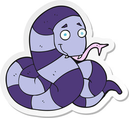 sticker of a cartoon snake