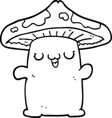 cartoon mushroom creature