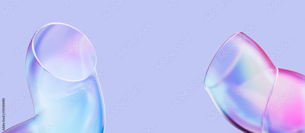 Poster abstract soap bubbles design element. 3d rendering modern fluid shapes, poster template, futuristic 