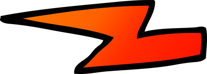 cartoon doodle  lightening bolts