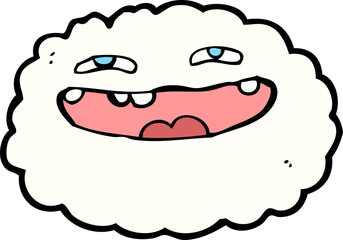happy cartoon cloud