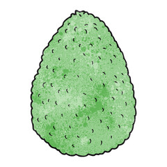 textured cartoon avocado