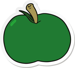 sticker of a cartoon apple
