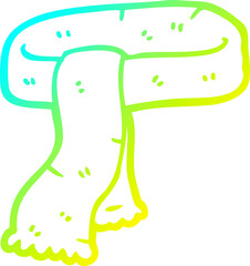 cold gradient line drawing cartoon scarf