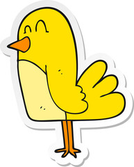 sticker of a cartoon bird