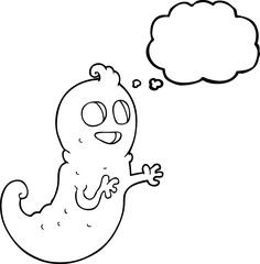 thought bubble cartoon ghost