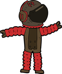 cartoon astronaut reaching © lineartestpilot