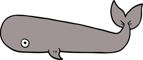 cartoon doodle whale