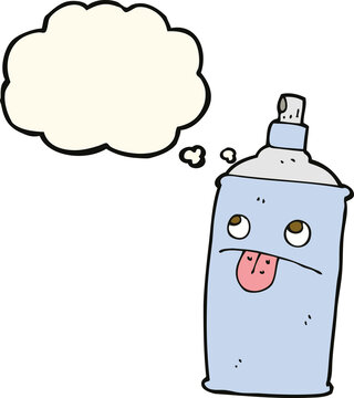 recommend clip art: cartoon spray can with thought bubble