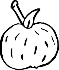 line drawing cartoon tomato