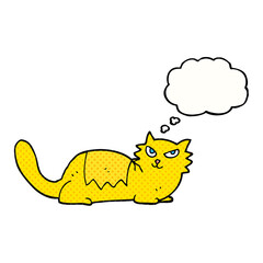 thought bubble cartoon cat