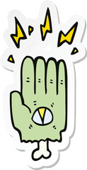 sticker of a spooky halloween zombie hand